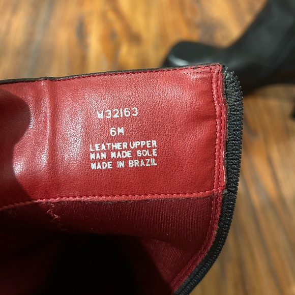 Vintage Tommy Hilfiger Heeled Leather Books Square Toe Black Size 6 - Picture 8 of 9